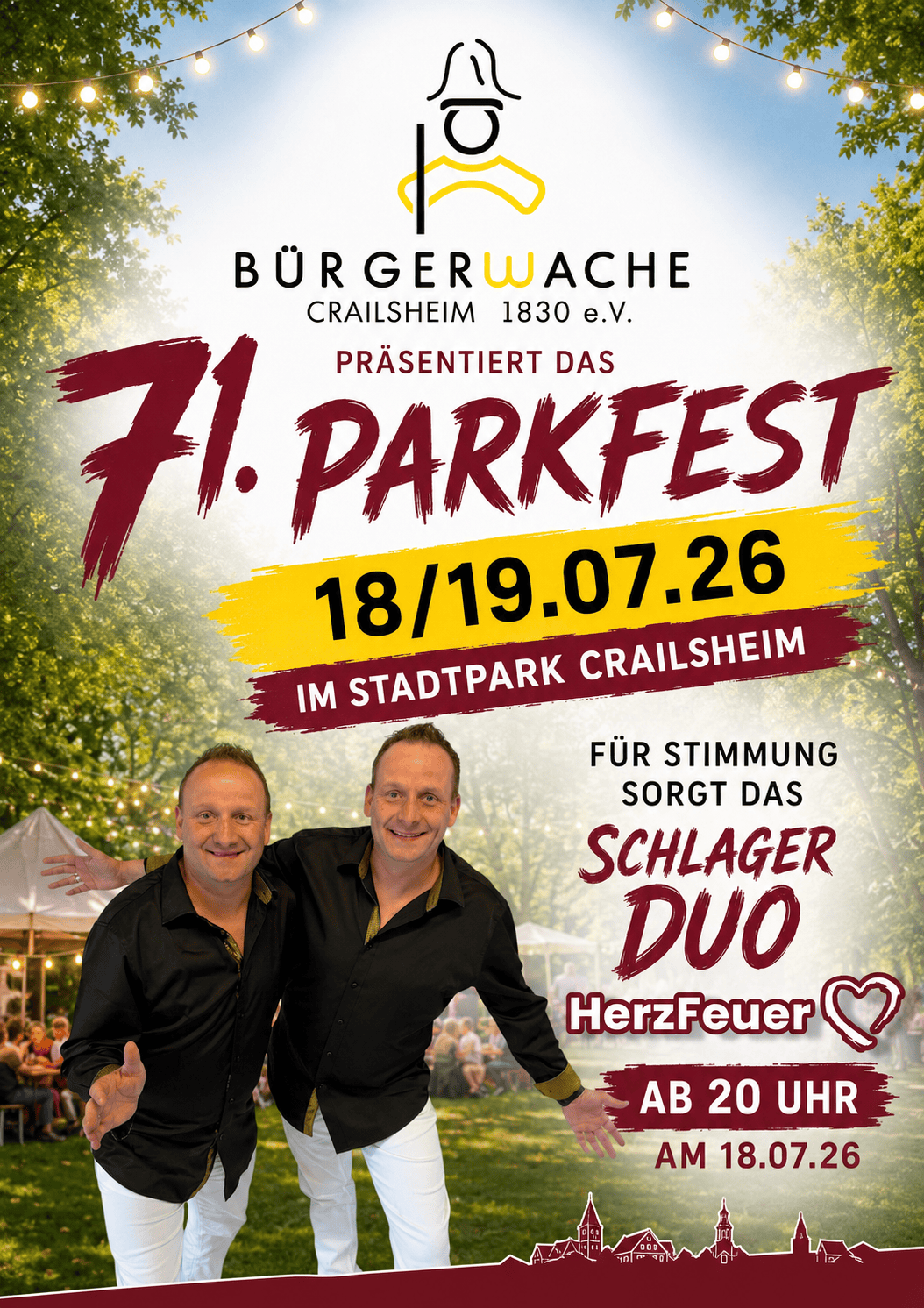 71.Parkfest Bürgerwache Crailsheim